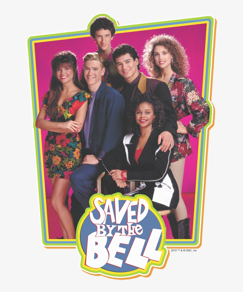 Saved By The Bell Saved Cast Men's Tall Fit T-shirt, transparent png #7139551