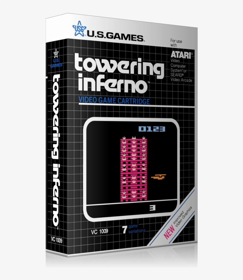 Tower Inginferno Atari 2600 Game Cover To Fit A Ugc, transparent png #7140077