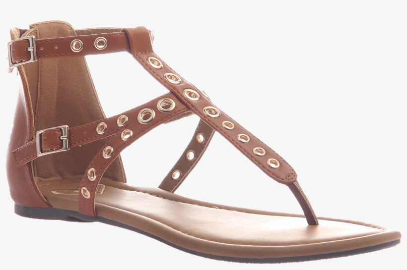 Augusta In Tobacco Flat Sandals, transparent png #7140457