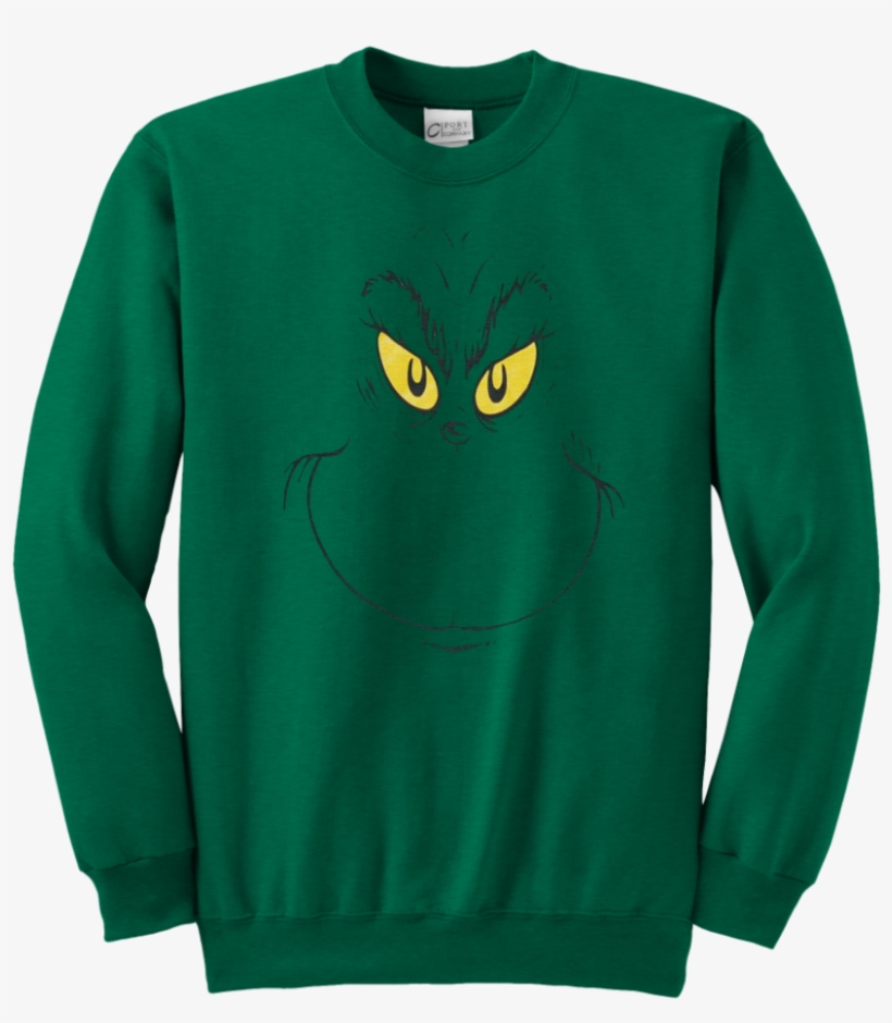 Seuss Grinch Face T-shirt, transparent png #7141342