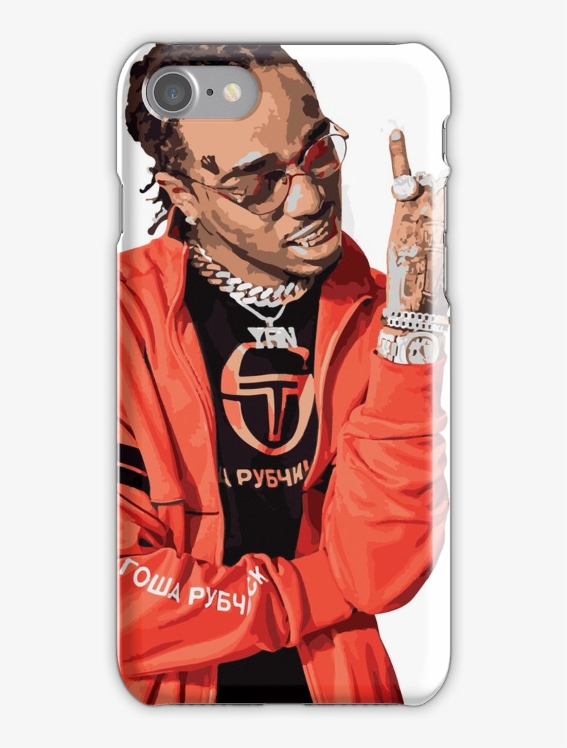 Quavo Fan Art Painting Iphone 7 Snap Case, transparent png #7141557