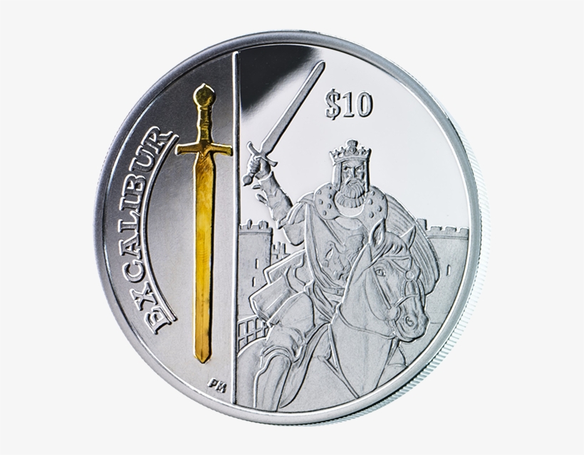 British Virgin Islands 2013 10$ Excalibur Legendary, transparent png #7146698