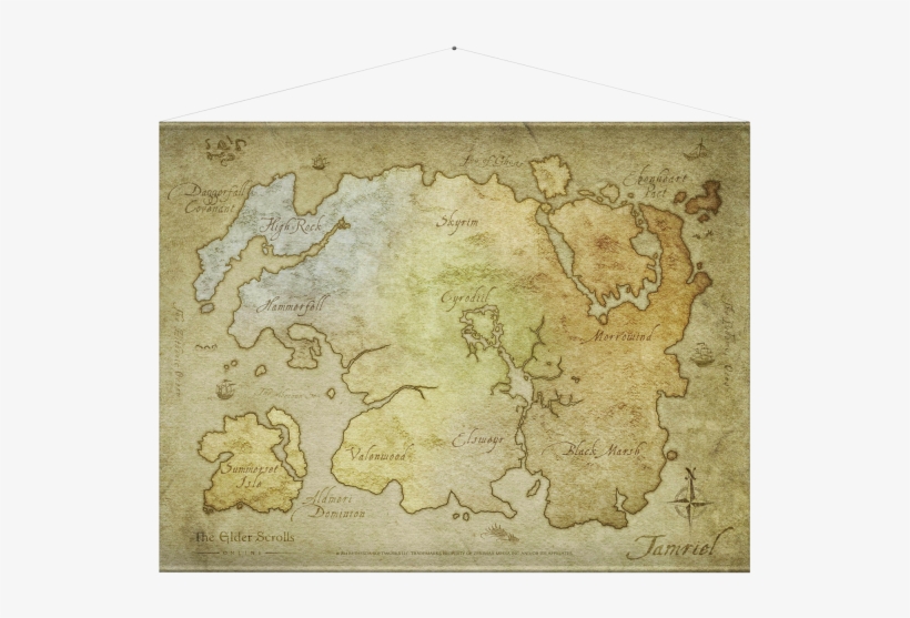 The Elder Scrolls Online Wallscroll Map, transparent png #7146998