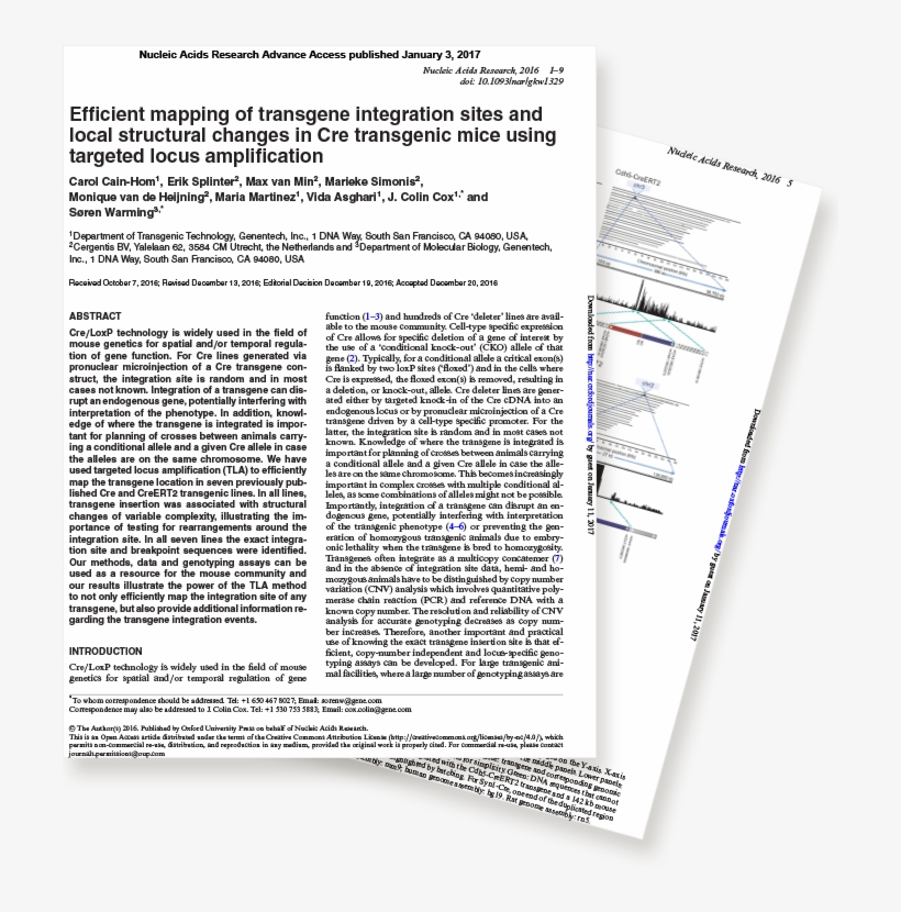 Genentech-cergentis Nar Publication, transparent png #7147245