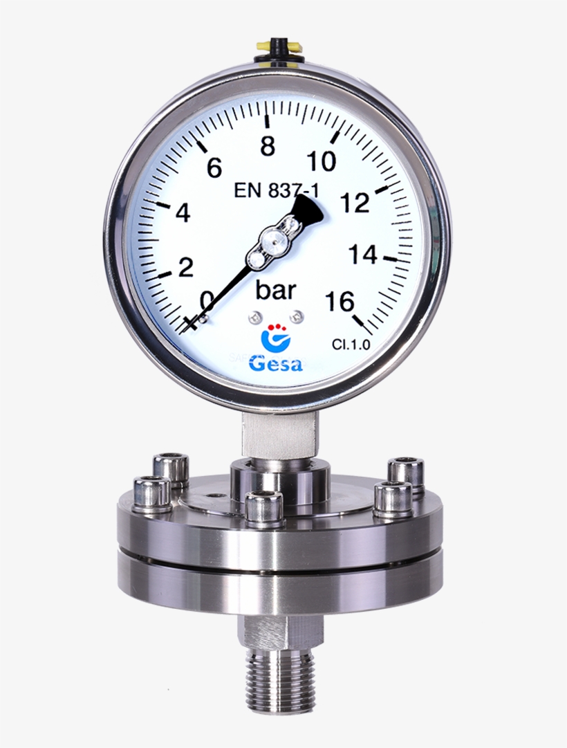 Manómetro Con Separador De Membrana Atornillado Ø100, transparent png #7149151