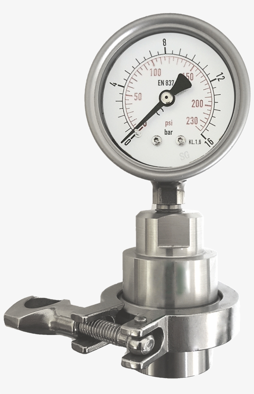 Manómetro Con Separador De Membrana Sanitario Y Brida, transparent png #7149375