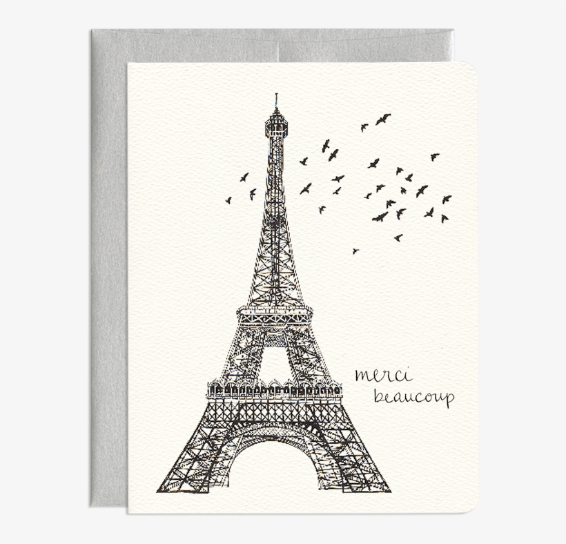 Whimsical Paris Thank You Card, transparent png #7149931