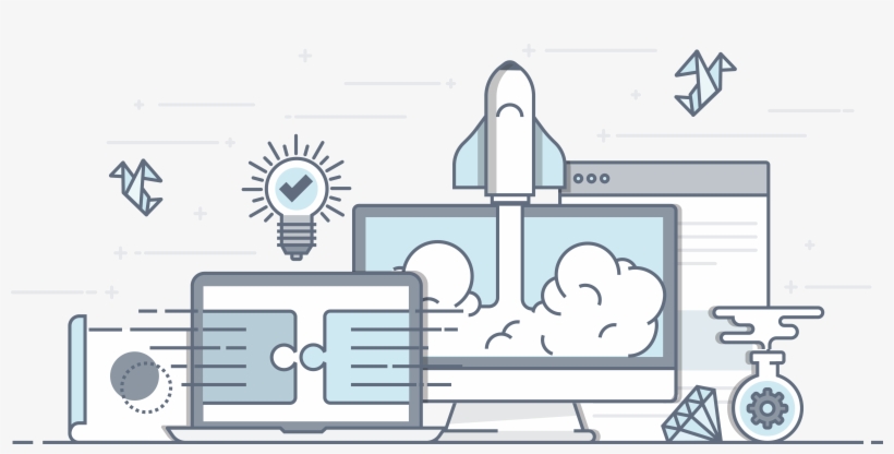 Flat Line Design Header Solution, transparent png #7150660