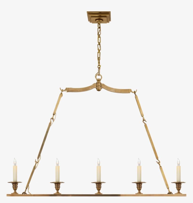 Linear Flat Line Chandelier In Antique-burnished, transparent png #7150957