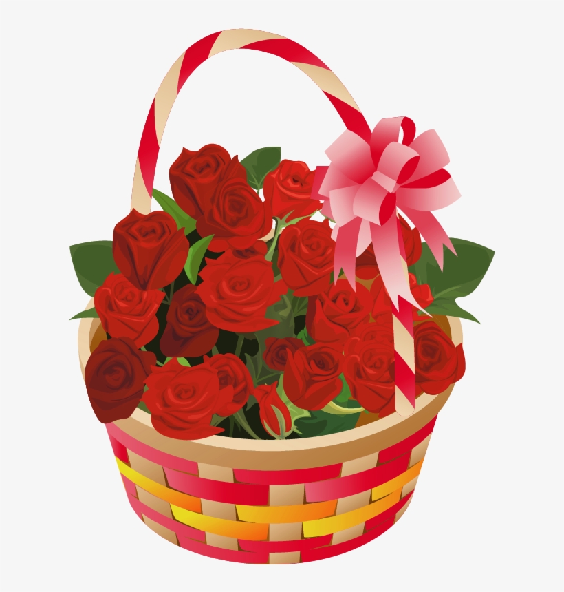Roses Basket Png Clipart, transparent png #7152815
