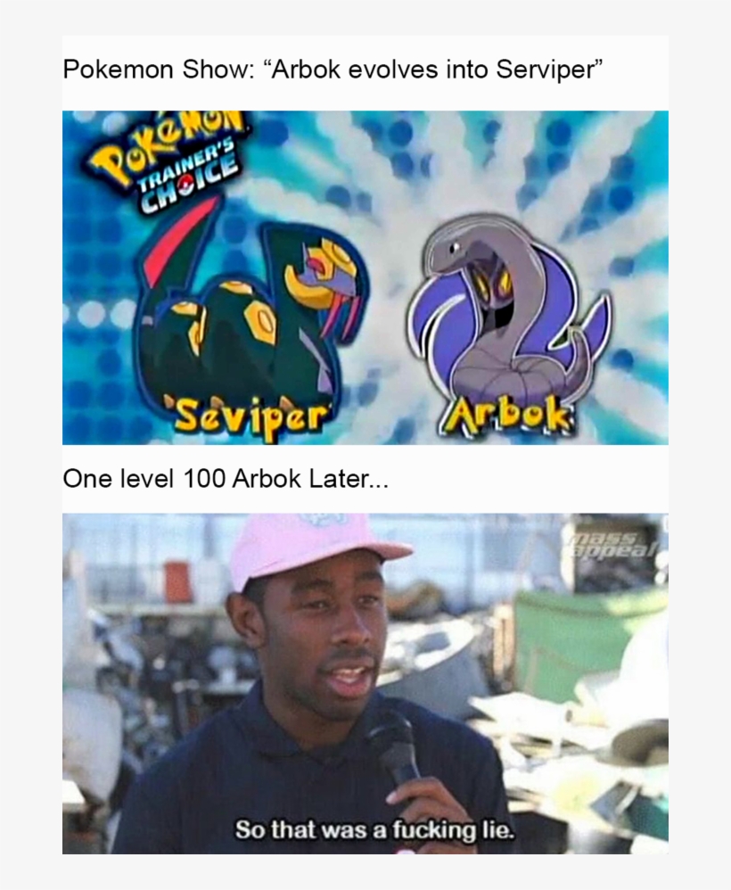 "arbok Evolves Into Serviper", transparent png #7157260
