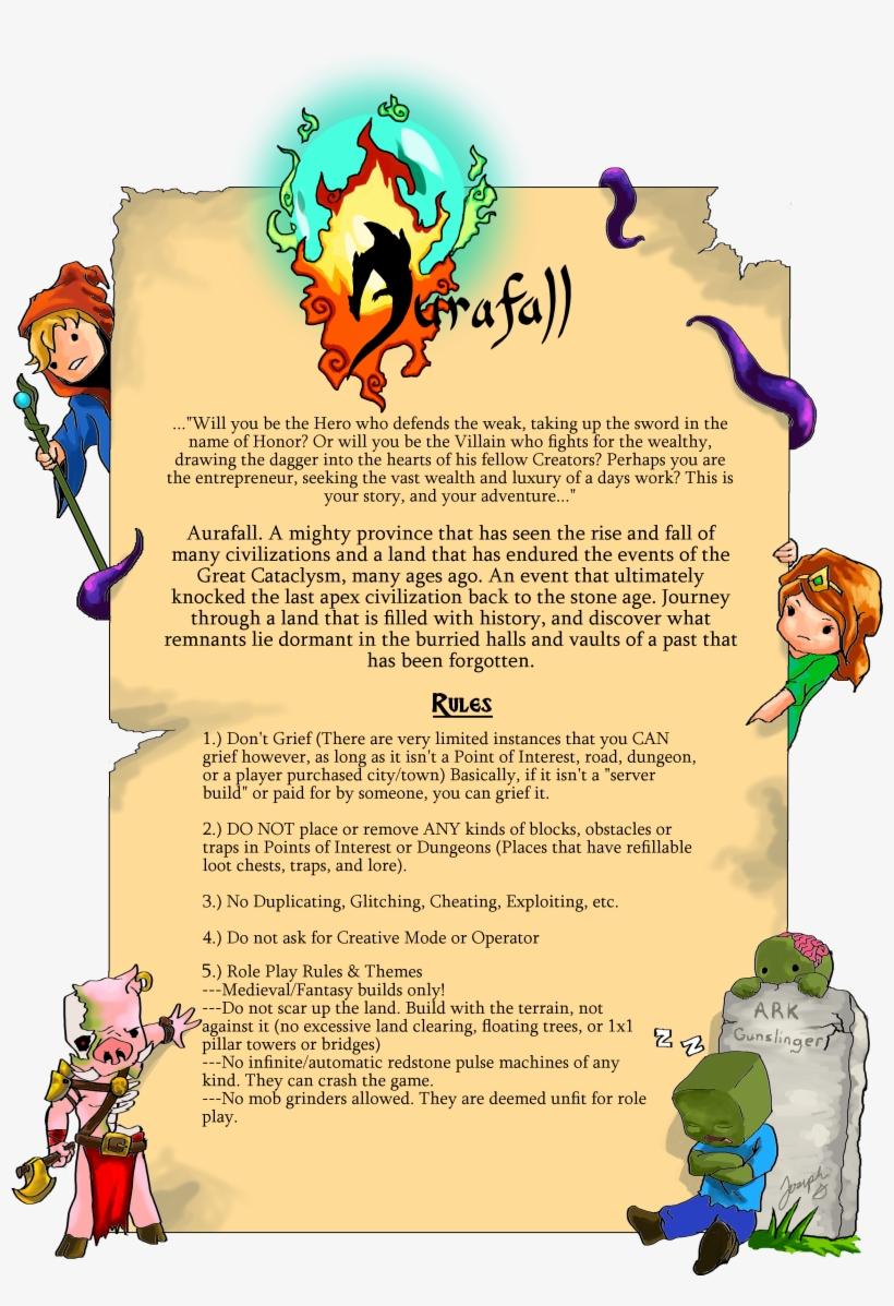 - - - ♖aurafall♖ - - - - Realms - Multiplayer - Minecraft, transparent png #7157694