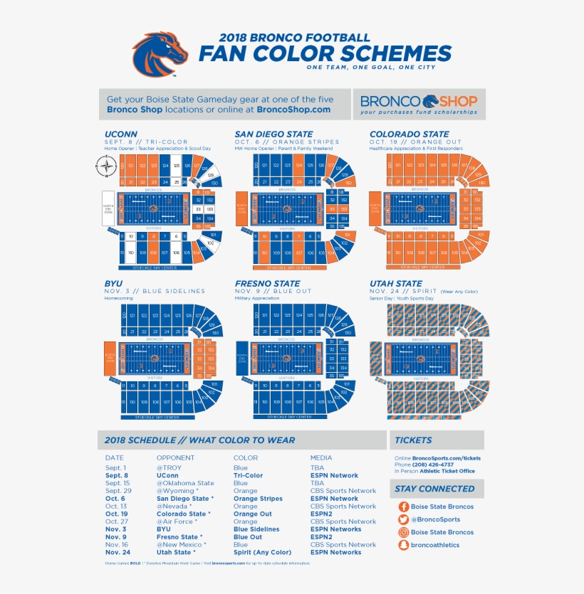 Official Athletic Website Of The Boise State Broncos, transparent png #7158337
