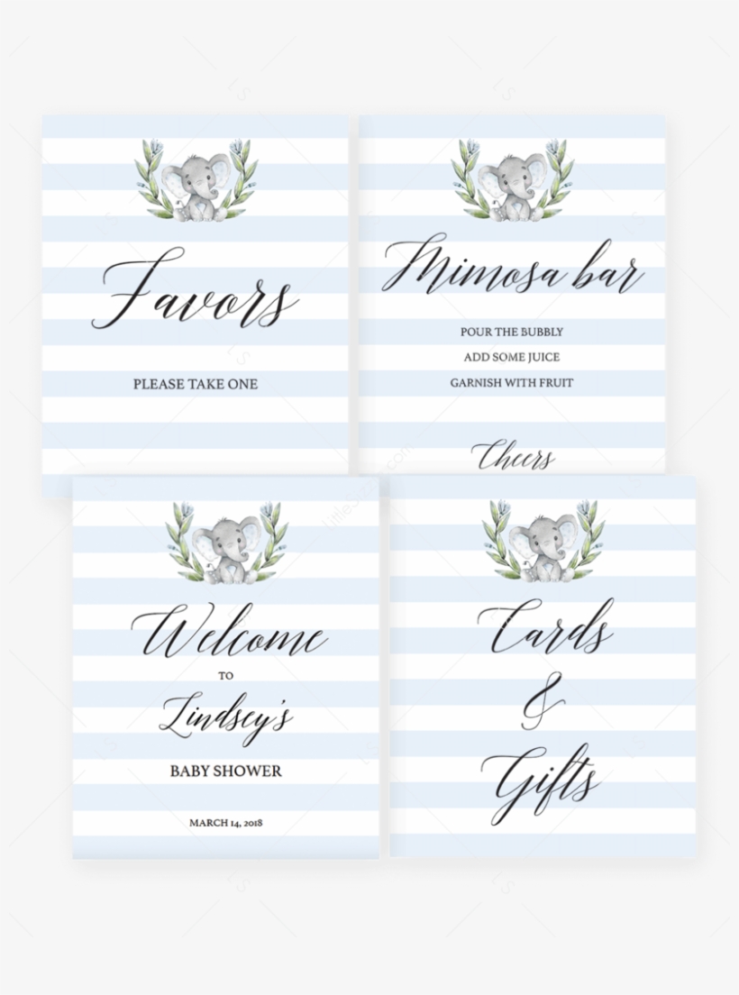 Printable Baby Boy Shower Decor Package By Littlesizzle, transparent png #7161549