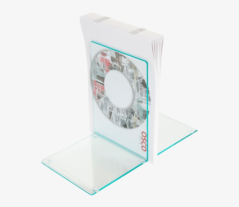 Osco Abe1-gl Glass Look Acrylic Bookends, transparent png #7163624