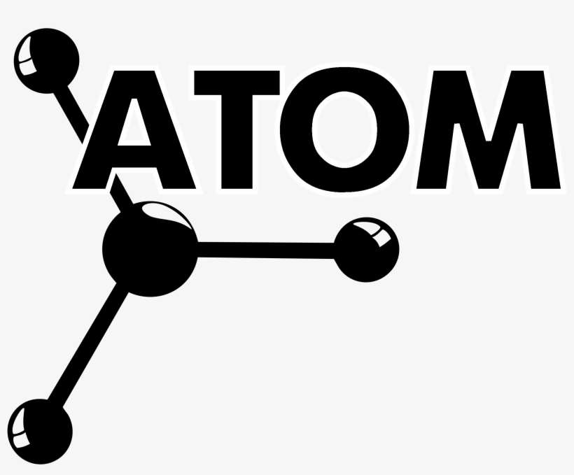 Atom Logo Black And White, transparent png #7168191