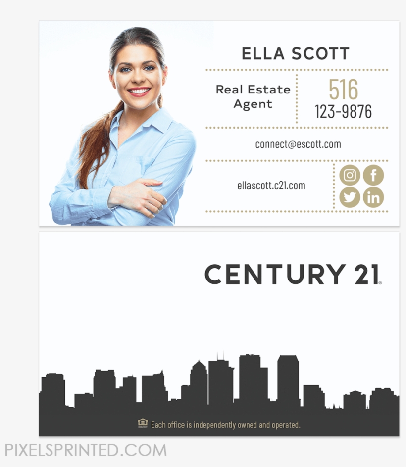 New Century 21 Logo Cards, Century 21 Business Cards,, transparent png #7170236