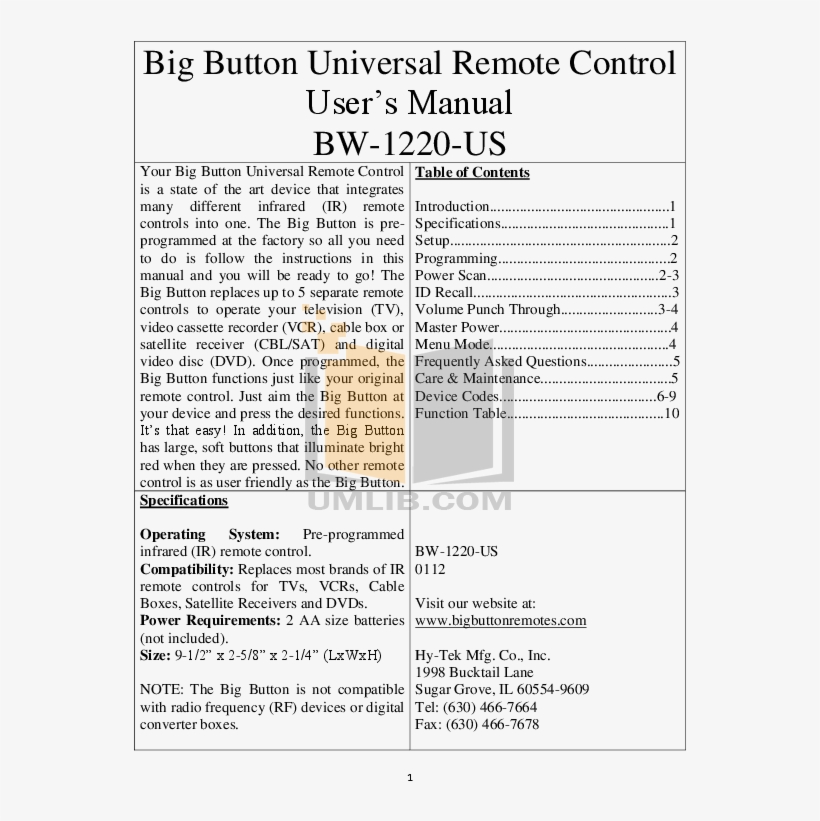 Directv Remote Control Universal 1 Pdf Page Preview, transparent png #7171930