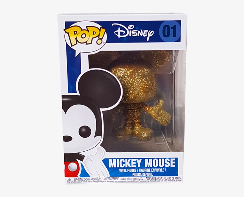 Mickey Mouse Gold Diamond Glitter Us Exclusive Pop, transparent png #7174129
