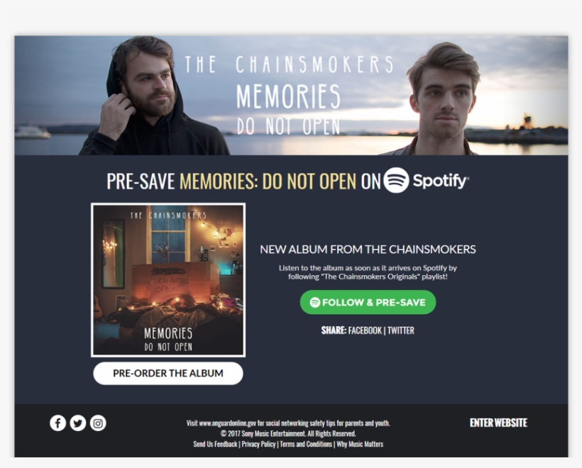 The Chaimsmokers Presave For Spotify, transparent png #7177677