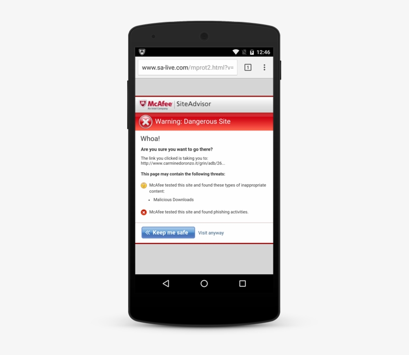 Mcafee Mobile Security, transparent png #7178806
