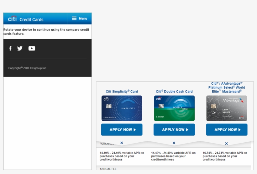 To Compare Credit Cards On Citi, transparent png #7179769