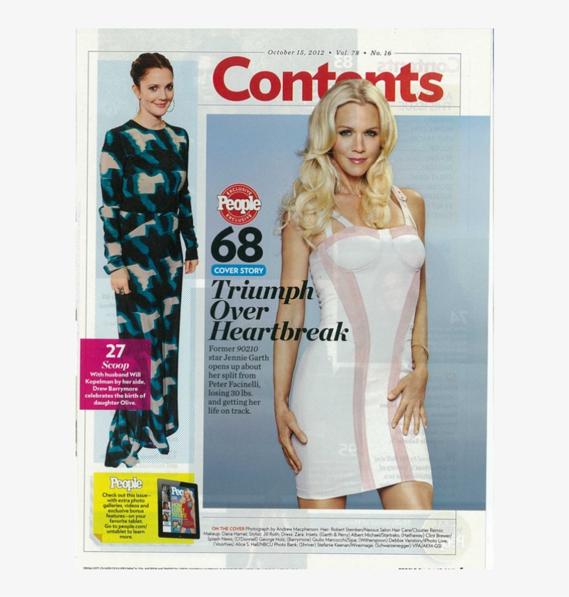 Jennie Garth Makeup People Magazine, transparent png #7180432