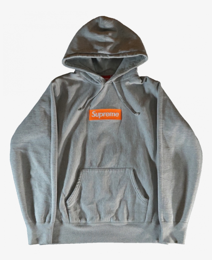Supreme Grey Fw17 Box Logo Sweatshirt Medium, transparent png #7187650