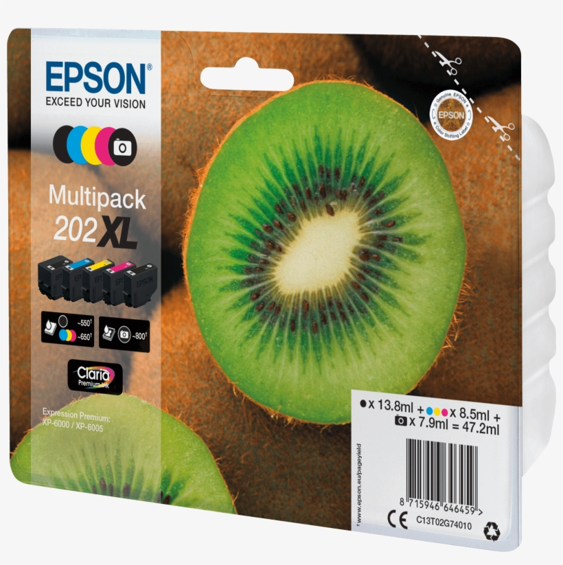 Ink - Epson - 5-color - 202xl - Original Epson C13t02g74010, transparent png #7187978