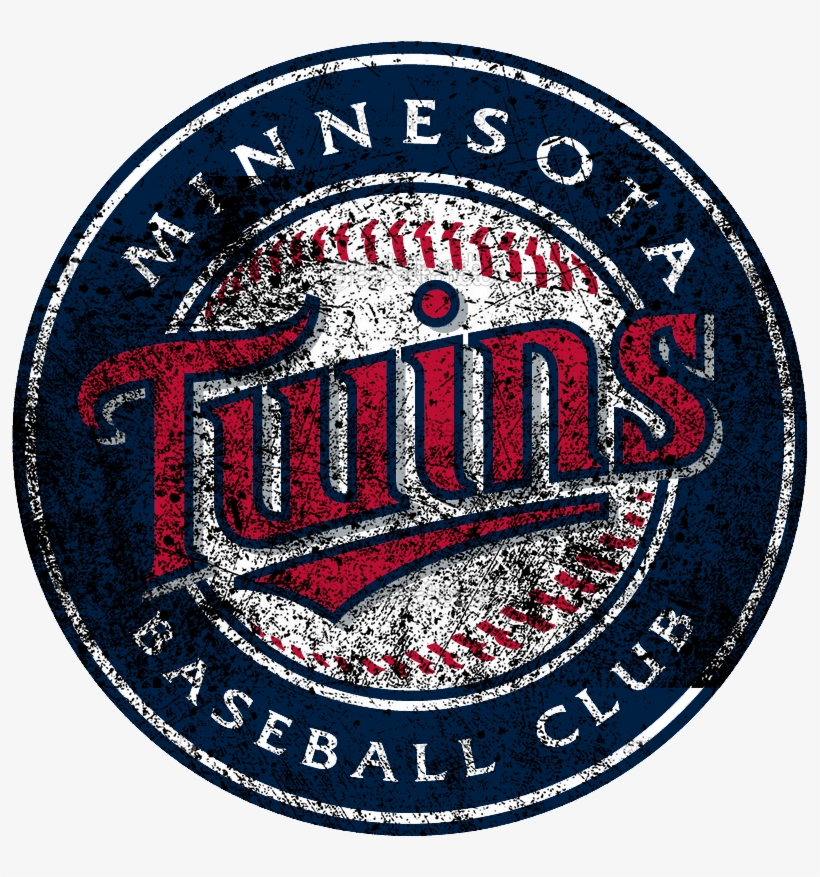 Minnesota Twins 2010-pres Primary Logo Distressed Iron, transparent png #7189086