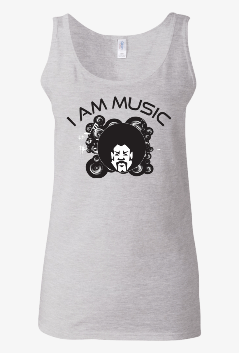 I Am Music Ii Gildan Ladies' Softstyle Fitted Tank, transparent png #7191470
