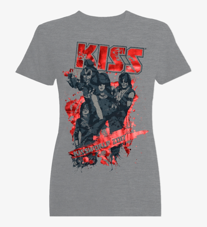 Kissworld Ladies Grey With Red Shiny Letters, transparent png #7191750