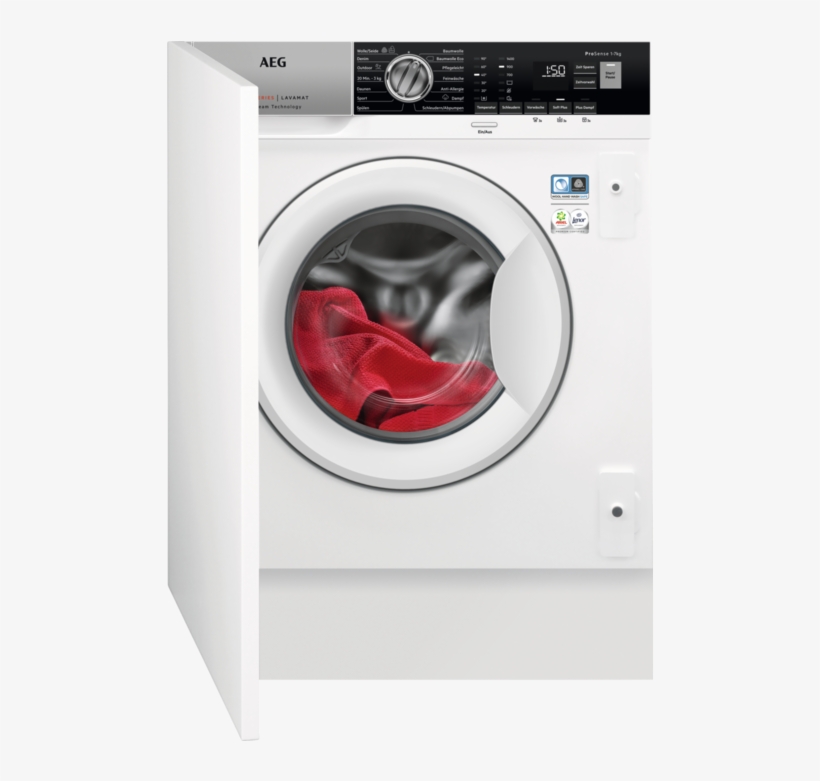 Aeg L61470bi Built-in Washing Machine, Energy Efficiency, transparent png #7192222