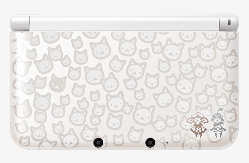 Nintendo 3ds Xl Monster Hunter 4 Felyne White, transparent png #7198249