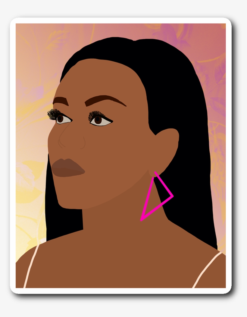 Michelle Obama Portrait Sticker, transparent png #7199418