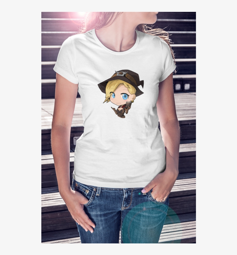 Overwatch Mercy Póló, transparent png #7199813