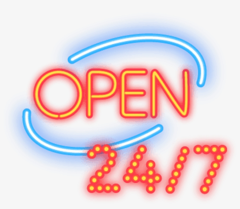 24 Hour Car Locksmith - Transparent Neon Light Png, transparent png #720399