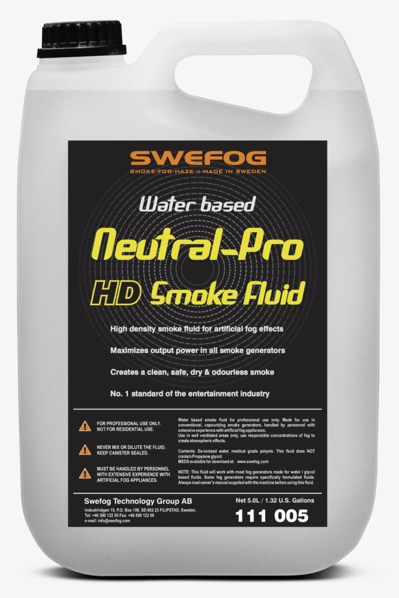 Neutral-pro Hd Smoke Fluid - Fog, transparent png #721480