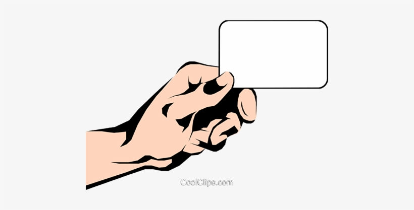Hand Holding Card Royalty Free Vector Clip Art Illustration - Mão Segurando Cartão Png, transparent png #721927
