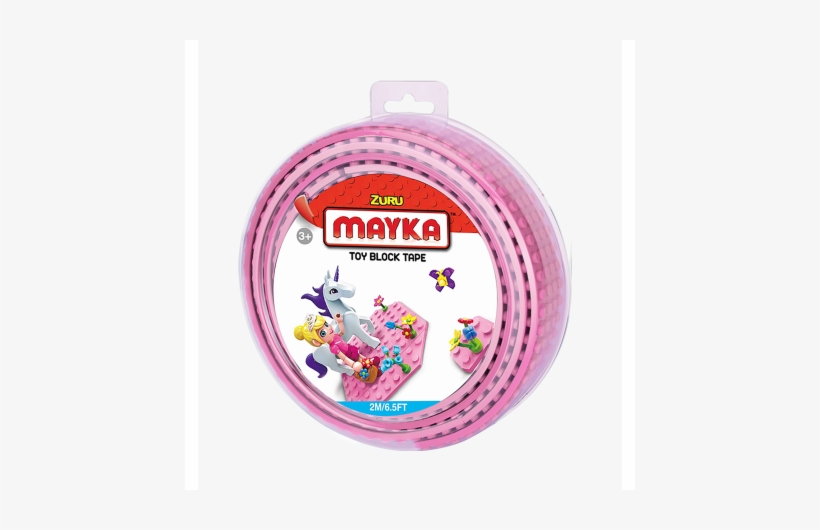 Mayka Construction Tape, Large 2 Meter 4 Stud, Pink - Zuru Mayka Block Tape, 4 Stud, Pink, transparent png #721953