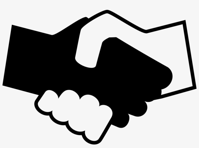 Black And White Shaking Hands Comments - People Shaking Hands Icon, transparent png #722231