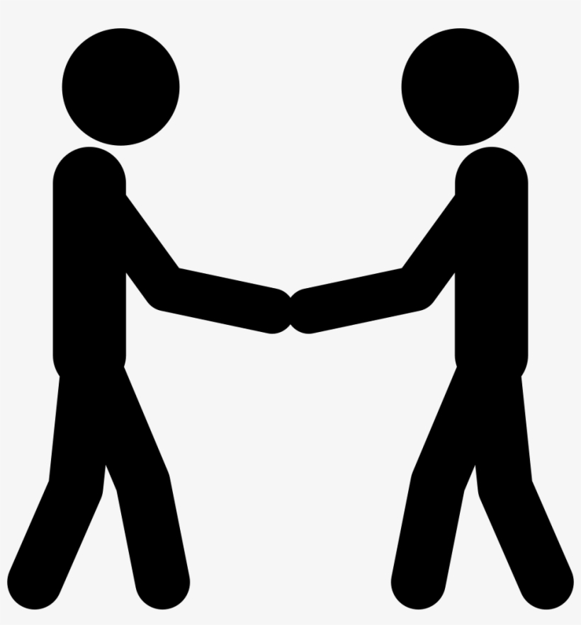 Two Stick Man Variants Shaking Hands Comments - People Shaking Hands Icon, transparent png #722631