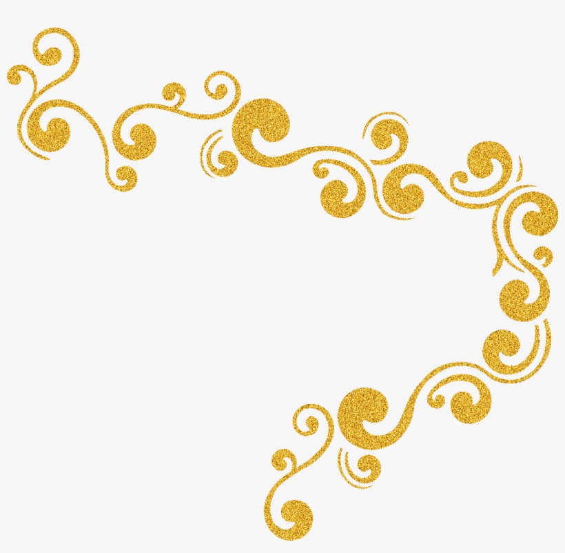 Glitter Republic - Border Gold Glitter Png, transparent png #723014