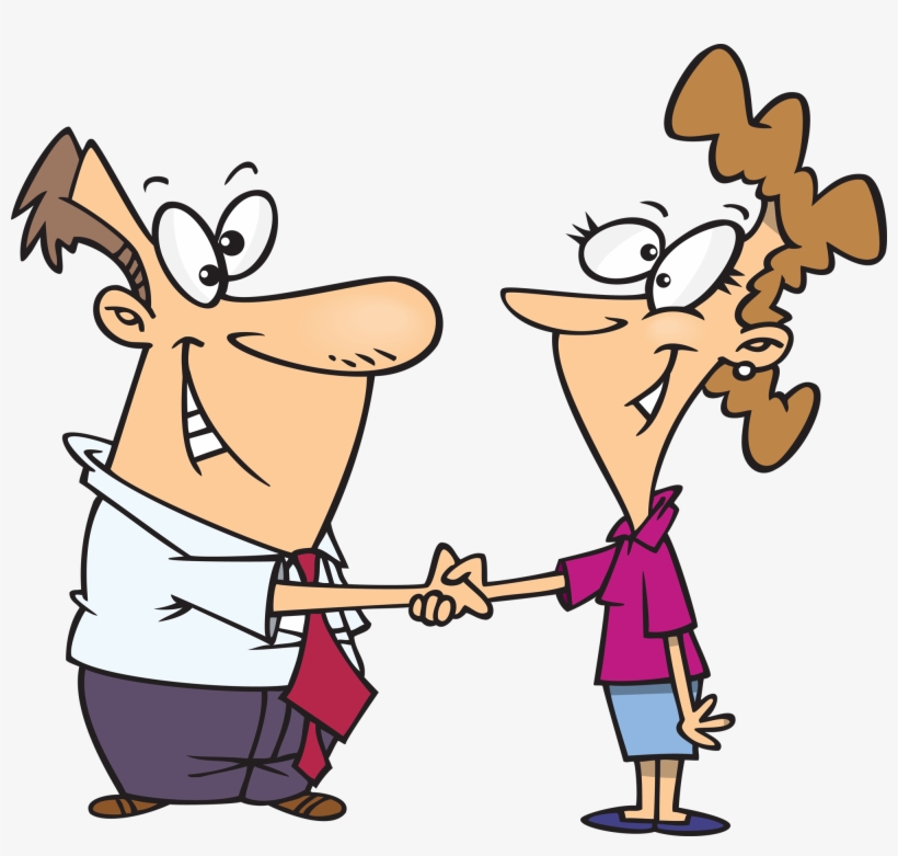 Hand Shake Clipart Free Clip Art Of Handshake - Greeting Clipart, transparent png #723172