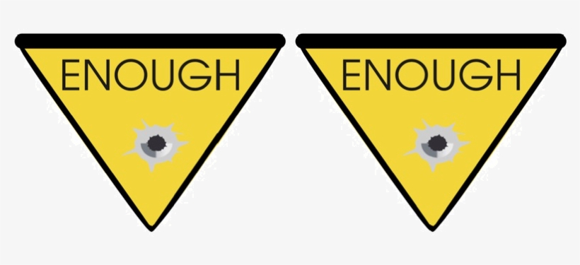 #enough Custom Yellow Triangle Shaped Earrings With - Traffic Sign, transparent png #723326
