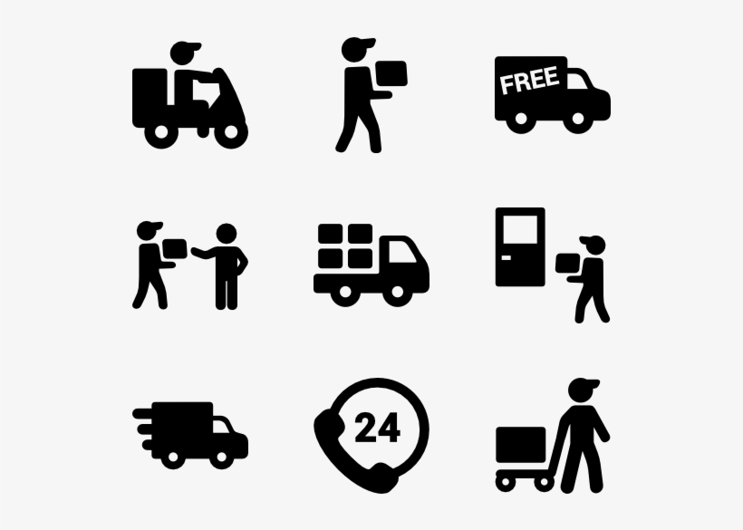 Free Shipping Clipart Delivery Van - Delivery Vector Icon, transparent png #724375