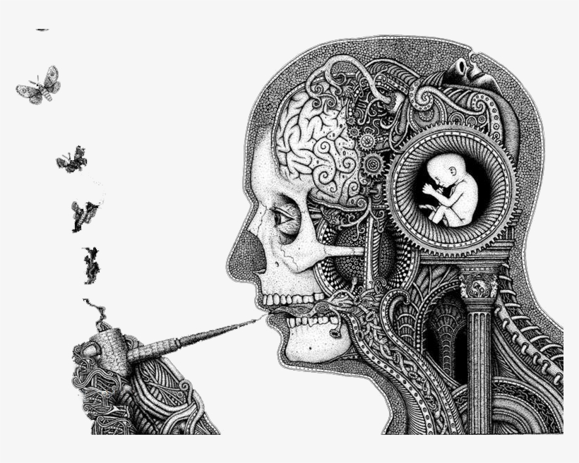 Thought Illustration Irritability Skull - Alchemy Homunculus, transparent png #724423
