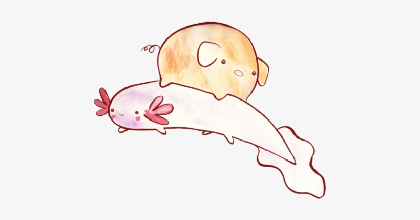 A Cute Little Pig And Axolotl Get Stickers Here - Pig, transparent png #724915