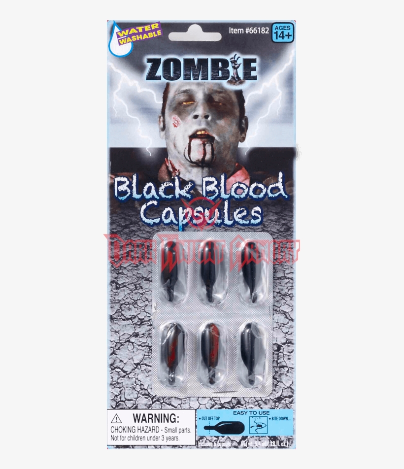 Zombie Black Blood Capsules - Forum Novelties Zombie Black Blood Capsules Costume, transparent png #725174