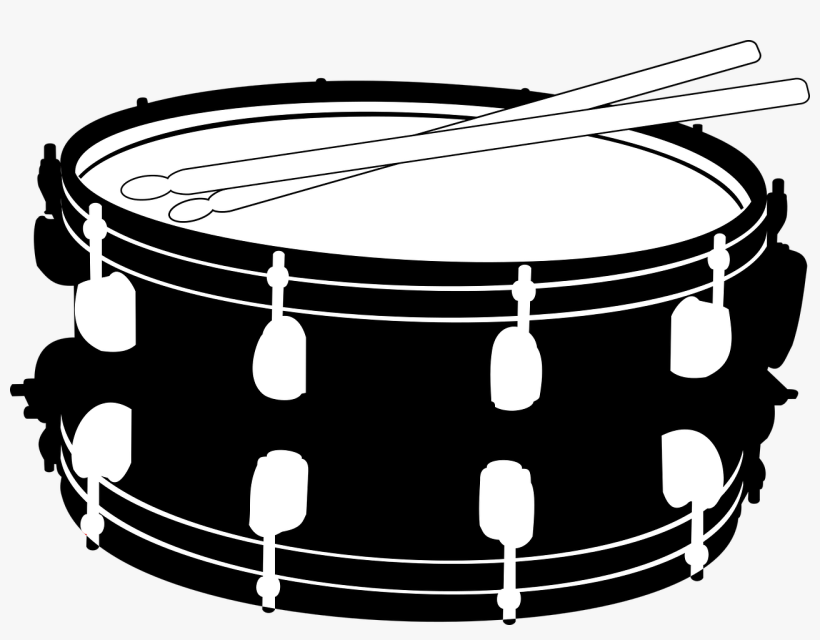 Png Royalty Free Download Snare Png Black And White - Snare Drum Black And White, transparent png #725321